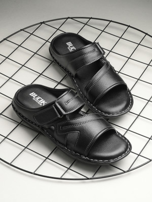 Bucik BCK10222 Lightweight Comfort Extra Soft Summer Trendy Premium Stylish Men Sandals(Black, Natural , 7)