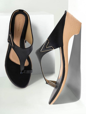 Khadim's Lightweight Comfort Extra Soft Trendy Premium Stylish Women Heels(Black , 4)