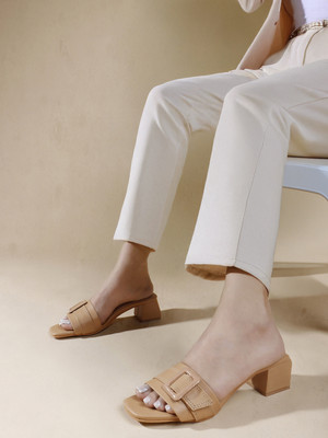 CHEMISTRY Women Heels(Beige , 7)