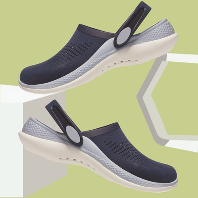 FEETRIDE CLASSIC 360 LITE BAYA SPORT RIDE Men Clogs(Navy, Blue , 8)