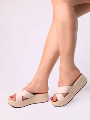 UUNDA Fashion Women Wedges(Off White , 3)