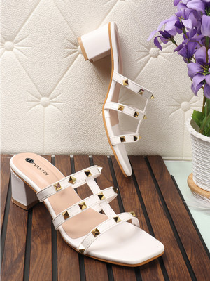 Divastri Women Heels(White , 6)