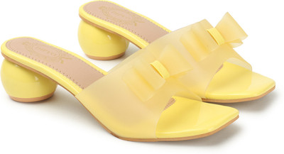 Dipyo Women Heels(Yellow , 3)