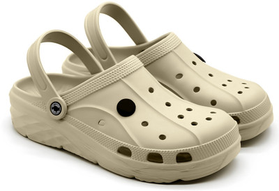 SKYMORE Men Clogs(Off White , 8)