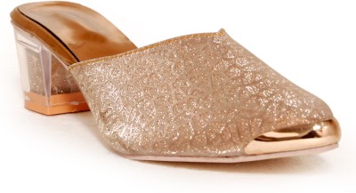 GLITZYGALZ Women Heels(Copper , 4)