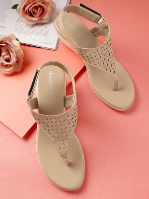 Dressberry Women Wedges(Beige , 3)