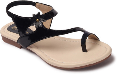 Picktoes PT-411 Lightweight Comfort Summer Trendy Premium Stylish Party disigin Women Flats(Black , 4)