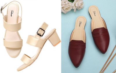 Todhwear Women Heels(Maroon, Gold , 5)