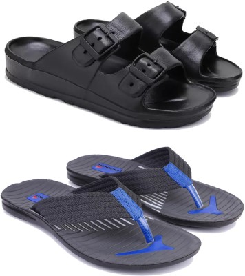 DRACKFOOT Men Slides(Black , 6)