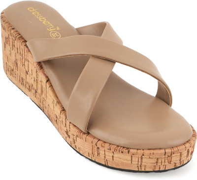Dressberry Women Heels(Beige , 4)