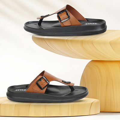 kullegs Men Sandals(Brown , 9)