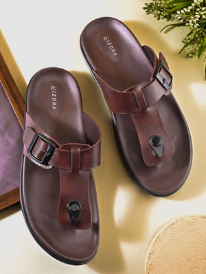 BIZORA Men Sandals(Brown , 6)