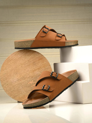 KILLER Stylish Dual Strap Buckle Design Men Casual(Tan , 12)