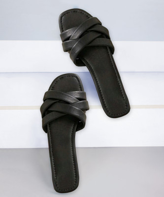 nkkucreaton Women Flats(Black , 8)