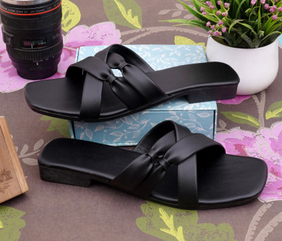 Clorigs Women Flats(Black , 9)