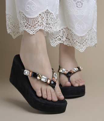 jm looks Women Heels(Black , 4)