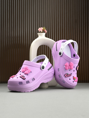 Footup NewlyLaunch|Classic Soft|Cushion|Comfortable|Premium|Stylish Women Clogs(Purple , 5)
