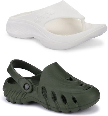 Cogs Men Sandals(Olive, White , 9)