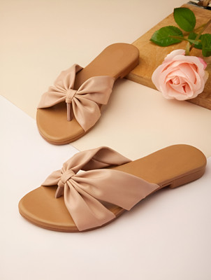 LadyFoot Women Flats(Brown, Pink , 7)