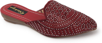 SHOKIYA Women Flats(Maroon , 7)