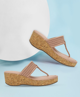 Inc.5 Women Wedges(Orange , 6)