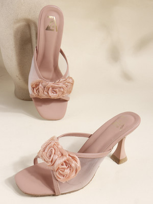 Zapatoz Women Heels(Pink , 4)