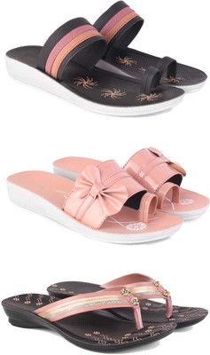 DRACKFOOT Women Casual(Pink, Black , 8)