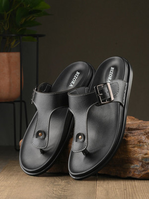 BIZORA Men Sandals(Black , 9)