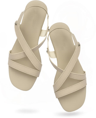 MONAQI Women Flats(Beige , 6)