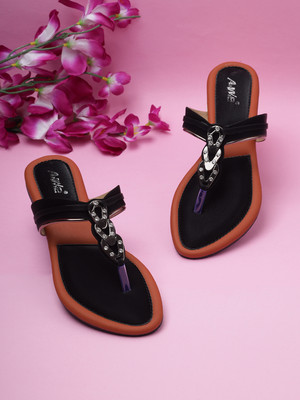 AIWIE Women Flats(Black , 9)