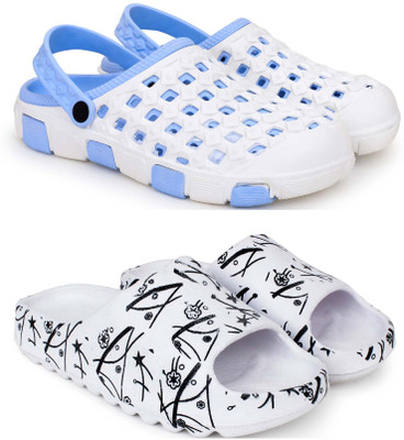 Pampy Angel Men Slippers(Blue, White , 7)