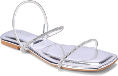 LINO PERROS Women Flats(Silver , 4)