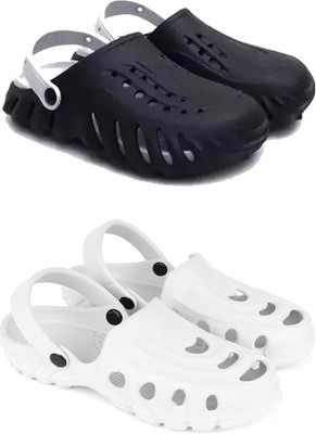 ABN Men Sandals(Black, White , 9)