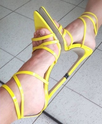 Gloglamp Women Heels(Yellow , 2)