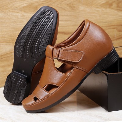 BXXY Men Sandals(Tan , 9)