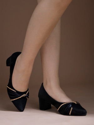 SHOETOPIA Women Heels(Black , 7)