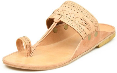 STEPHORN Leather Kolhapuri Slippers Stylish & Comfortable Men Sandals(Tan , 9)