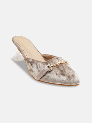Dressberry Women Heels(Tan , 6)