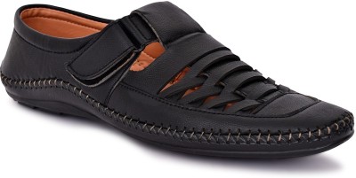 AKIKO Men Sandals(Black , 8)