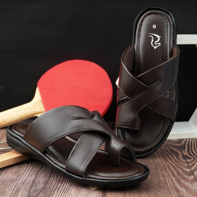 QARA Men Sandals(Brown , 9)