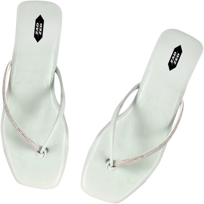 zadzed Women Heels(White , 4)