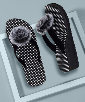 SHIPEE Women Flats(Black , 5)