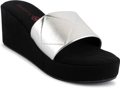 Dressberry Women Wedges(Silver , 6)