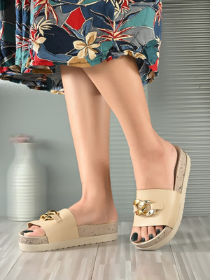 CORSICA Women Wedges(Beige , 7)