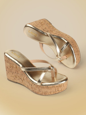 LAVIE Women Heels(Gold , 8)