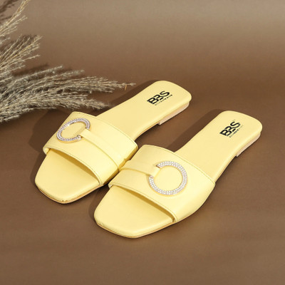 BBS BACKBONE Women Flats(Yellow , 7)