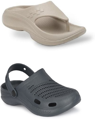 DEFLOW Men Sandals(Grey, Beige , 7)
