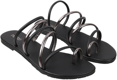 METRO Women Flats(Black , 4)