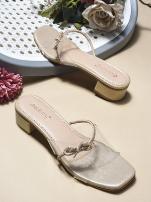Dressberry Women Heels(Gold , 6)