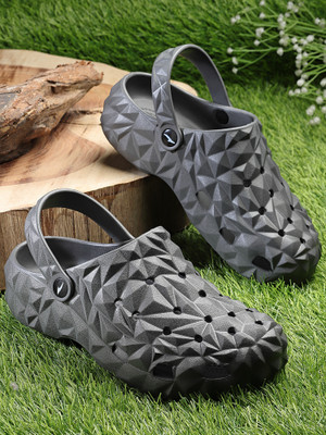 asian Men Clogs(Grey , 8)